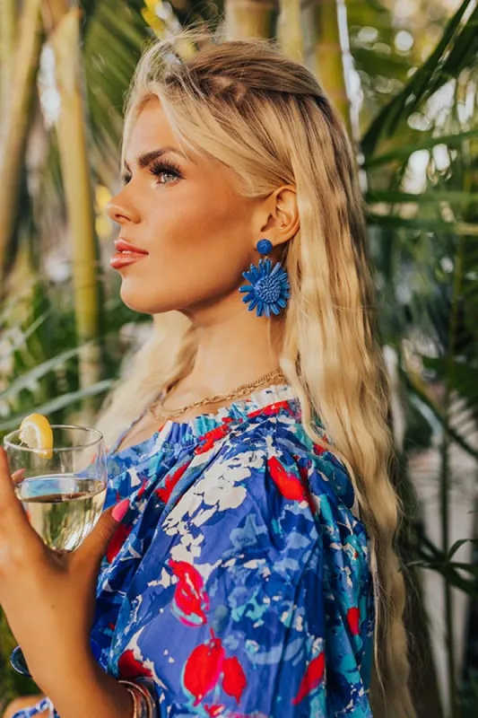 Saltwater Sunrise Earrings In Blue sold by Impressions