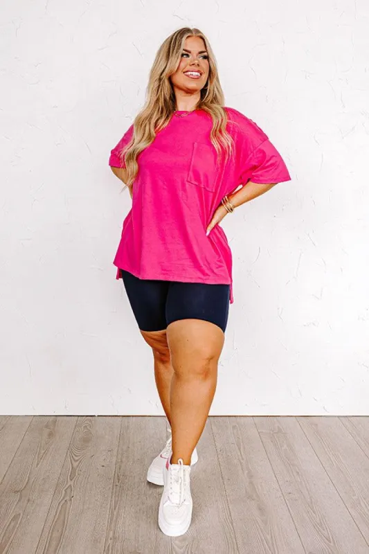 Chic And Sincere Shift Tee In Hot Pink Curves sold by Impressions