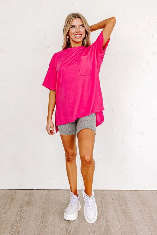 Chic And Sincere Shift Tee In Hot Pink sold by Impressions