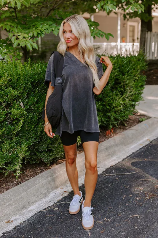 Casual Meetup Oversized Tee in Vintage Black sold by Impressions
