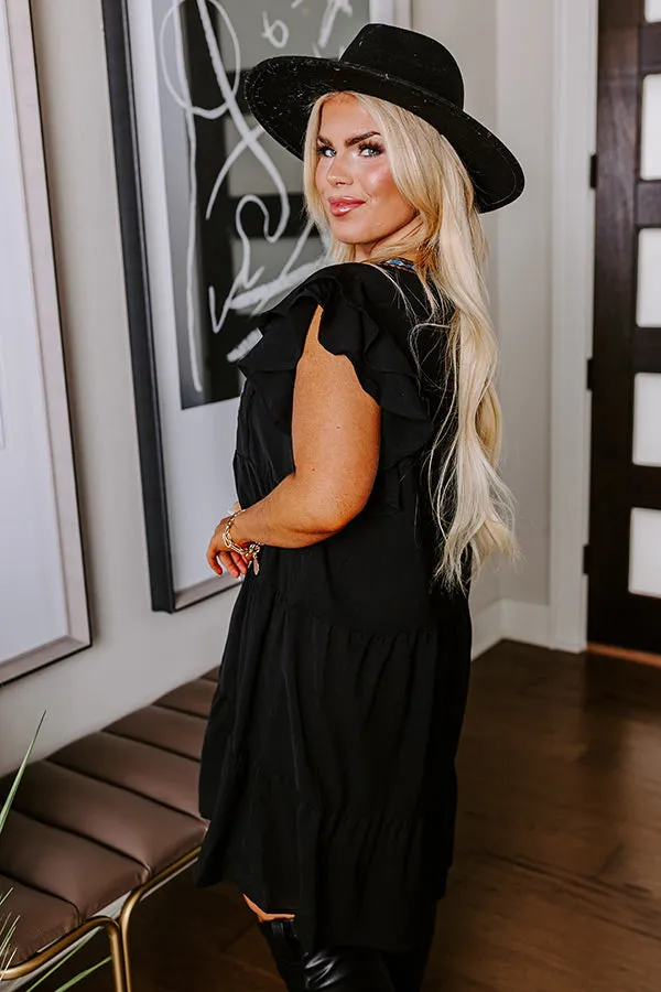 Hidden Bungalow Embroidered Dress In Black Curves sold by Impressions product image thumbnail 2