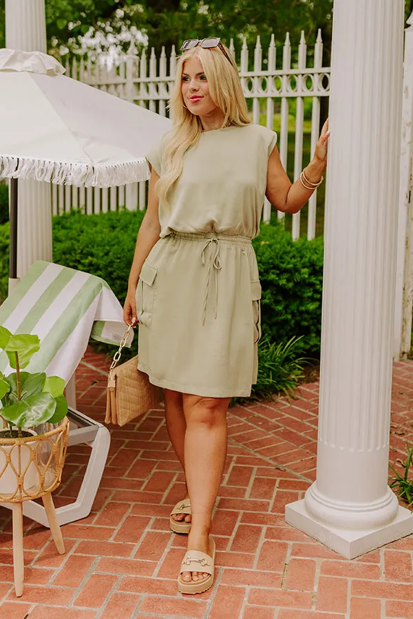 Central Park Stroll Cargo Mini Dress Curves sold by Impressions