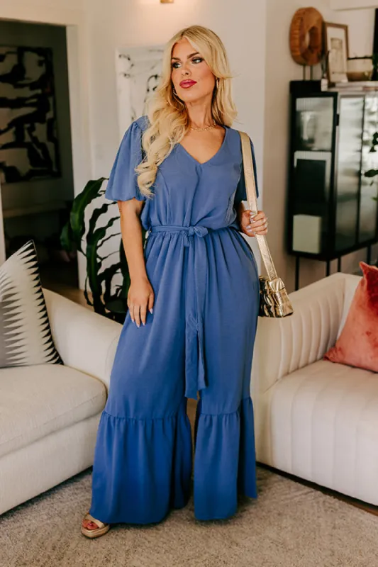 Girl On The Go Jumpsuit in Riverside Curves sold by Impressions