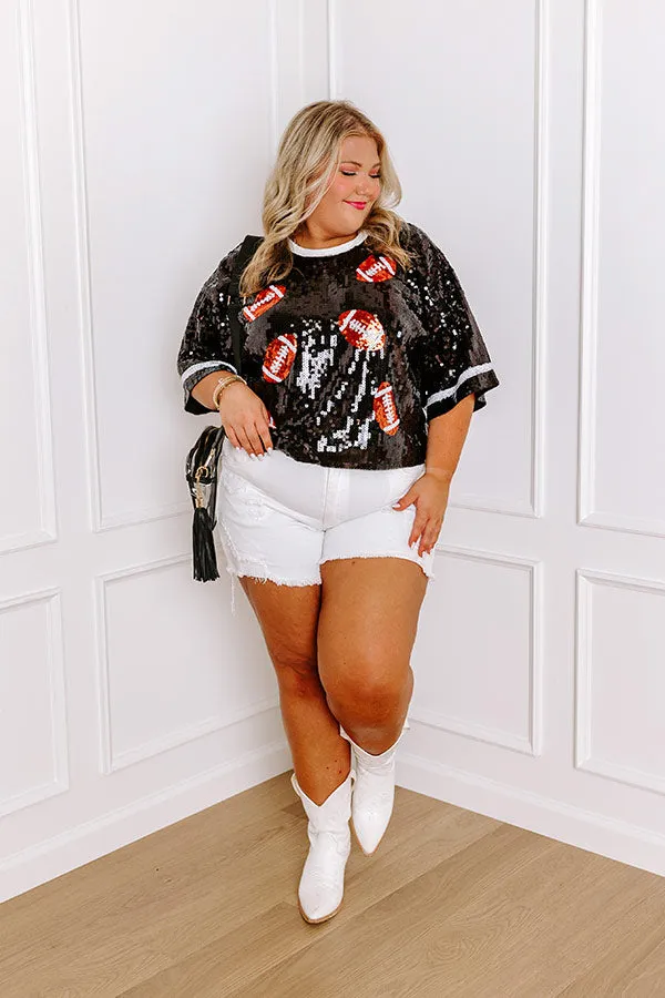 Kickoff Season Sequin Top in Black Curves sold by Impressions product image thumbnail 4