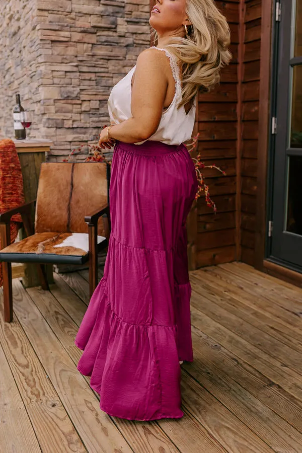 Caught Crushing High Waist Pants In Berry Curves sold by Impressions product image thumbnail 4