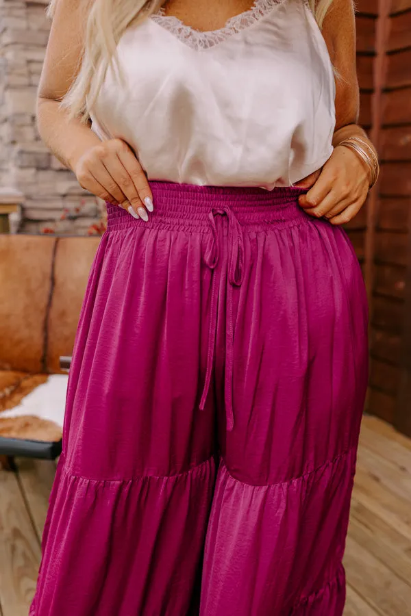 Caught Crushing High Waist Pants In Berry Curves sold by Impressions product image thumbnail 2