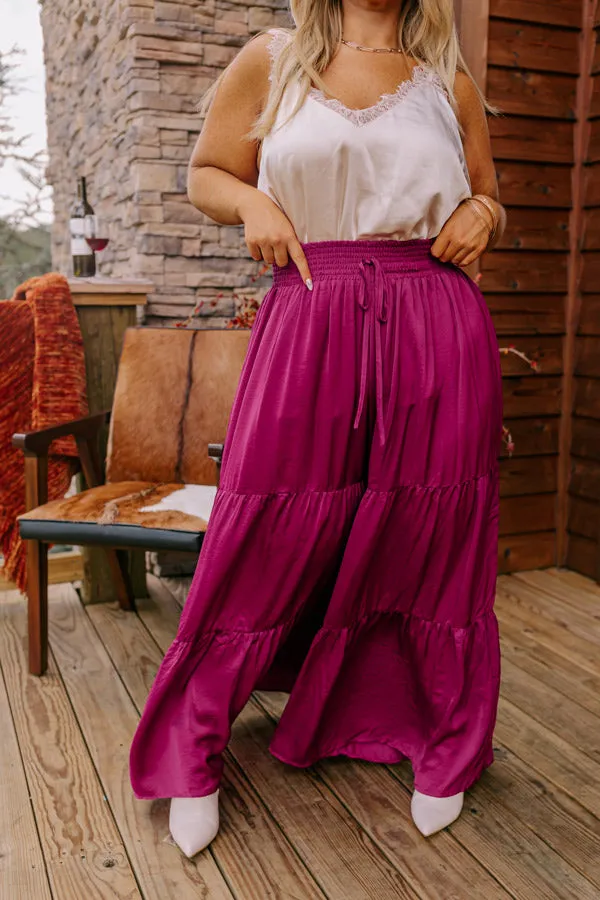 Caught Crushing High Waist Pants In Berry Curves sold by Impressions product image thumbnail 3