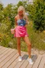 Party On The Go Skort in Pink sold by Impressions