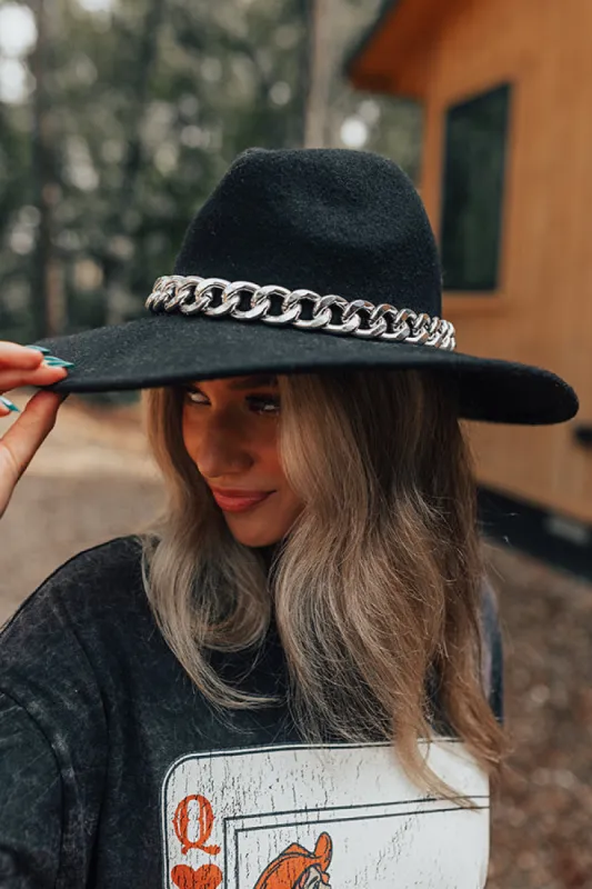 Bonjour Brunch Felt Fedora In Black sold by Impressions