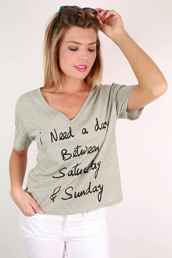 A Day Between Saturday & Sunday Tee sold by Impressions