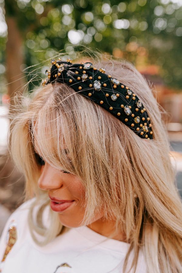 Graceful Reflections Embellished Headband In Black sold by Impressions product image thumbnail 3
