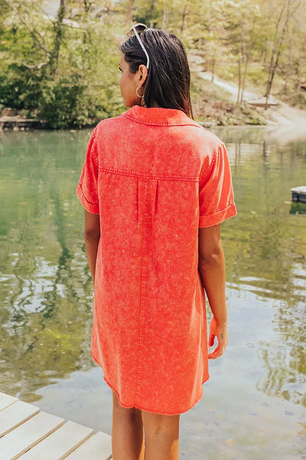 Backyard BBQ Chambray Mini Dress in Red sold by Impressions product image thumbnail 3