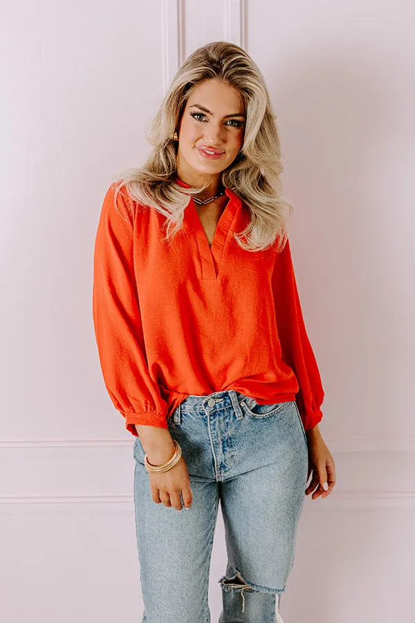 Casual Moment Shift Top in Tangerine sold by Impressions product image thumbnail 4
