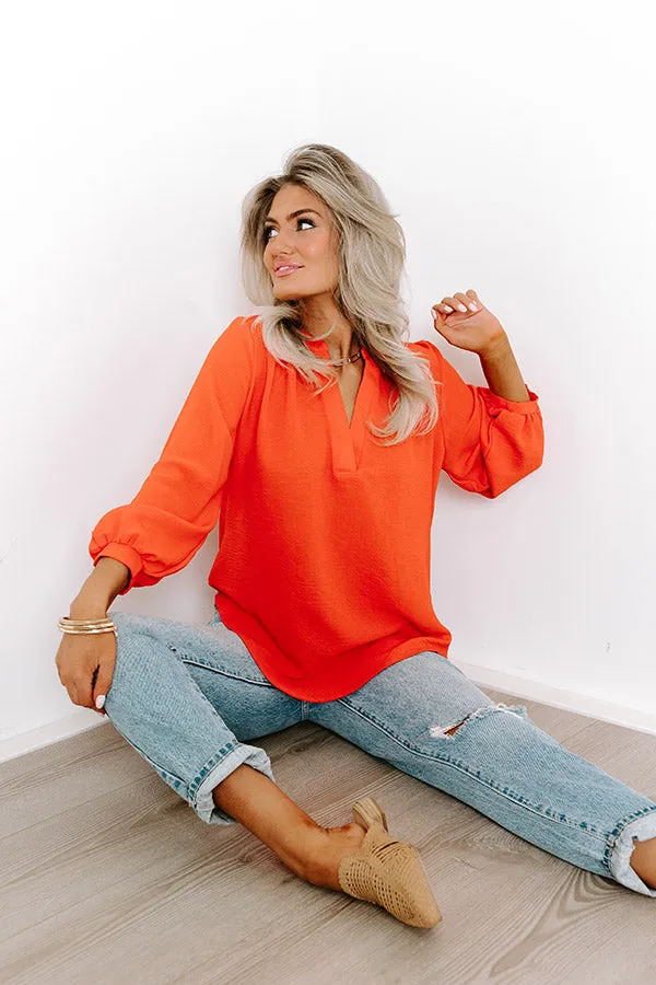 Casual Moment Shift Top in Tangerine sold by Impressions product image thumbnail 5
