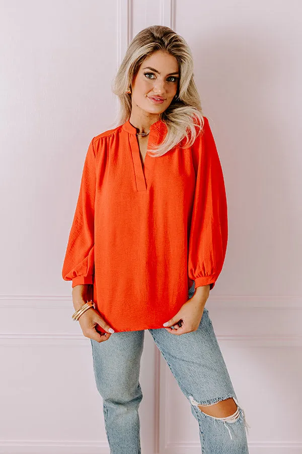 Casual Moment Shift Top in Tangerine sold by Impressions product image thumbnail 2