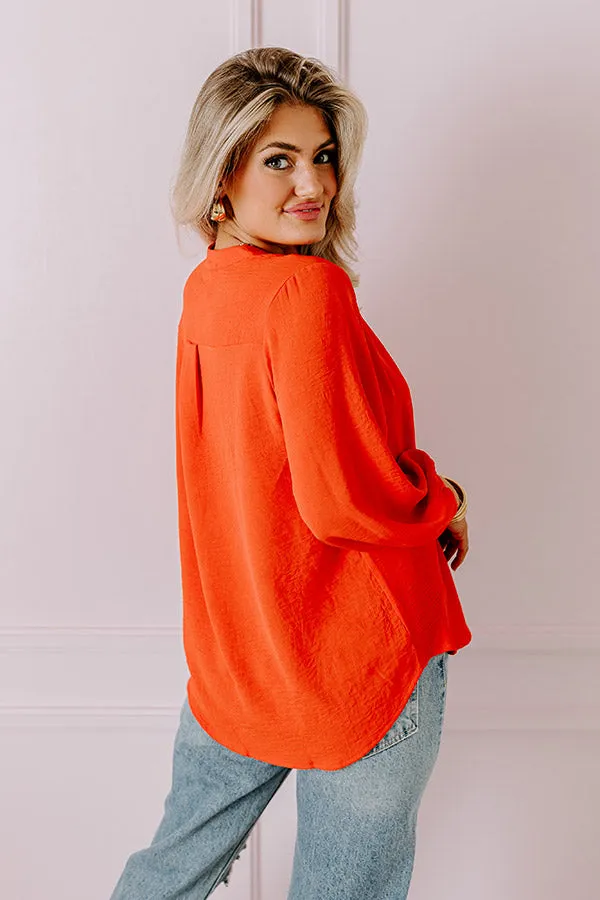 Casual Moment Shift Top in Tangerine sold by Impressions product image thumbnail 3