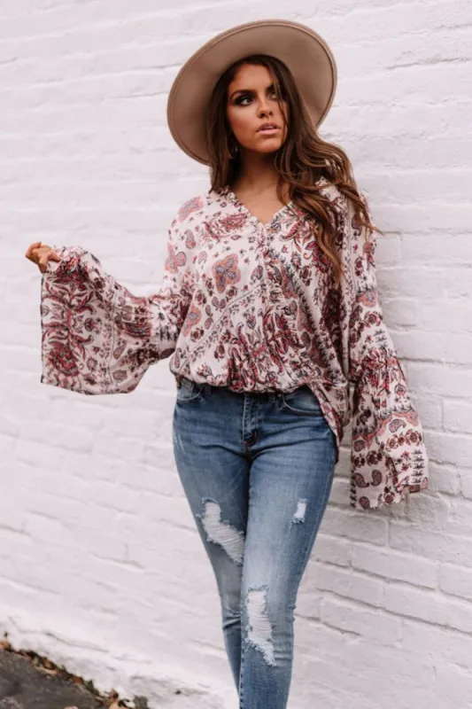 Paint The Sky Paisley Top sold by Impressions