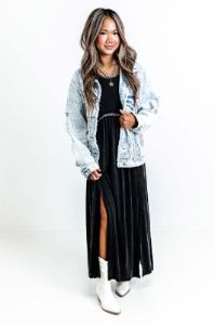 Fashion Queen Maxi Dress in Vintage Black sold by Impressions