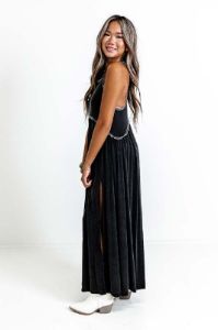 Fashion Queen Maxi Dress in Vintage Black sold by Impressions