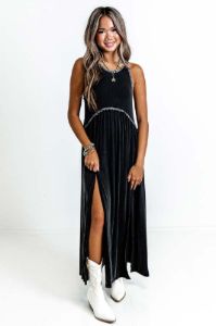 Fashion Queen Maxi Dress in Vintage Black sold by Impressions