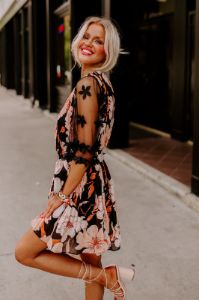 Easily Enchanted Pleated Dress In Black sold by Impressions