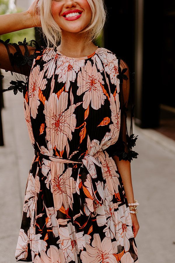 Easily Enchanted Pleated Dress In Black sold by Impressions product image thumbnail 5