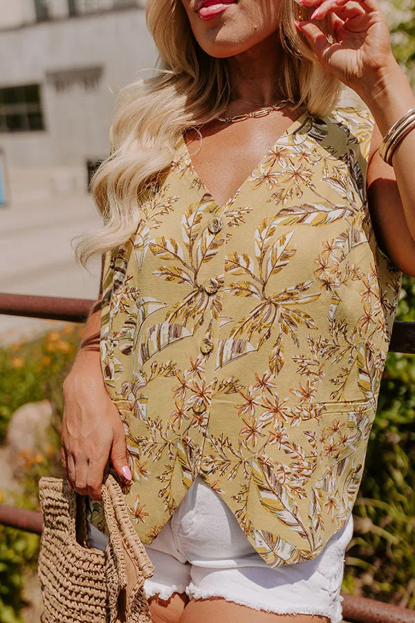 Vacay Bound Linen-Blend Vest Top Curves sold by Impressions product image thumbnail 2