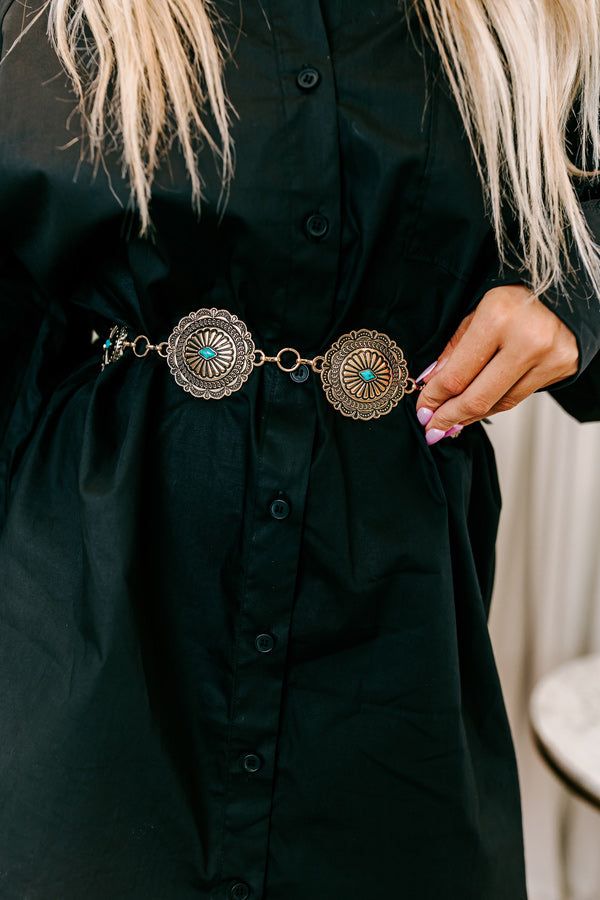 Map The Route Concho Belt in Gold sold by Impressions