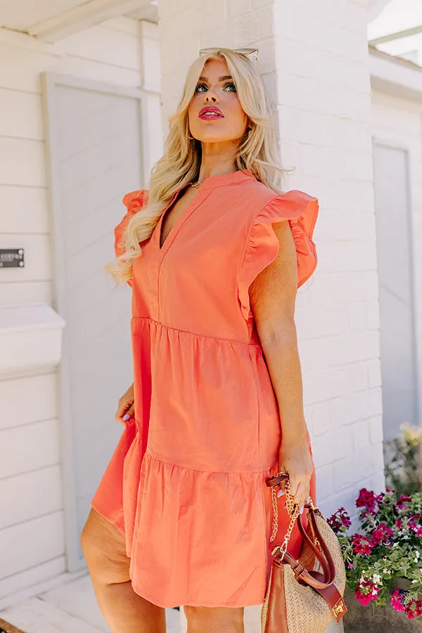 Front Porch Swinging Dress In Orange Curves sold by Impressions product image thumbnail 5