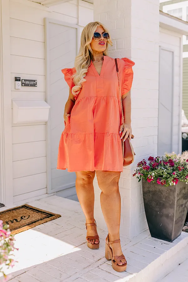 Front Porch Swinging Dress In Orange Curves sold by Impressions