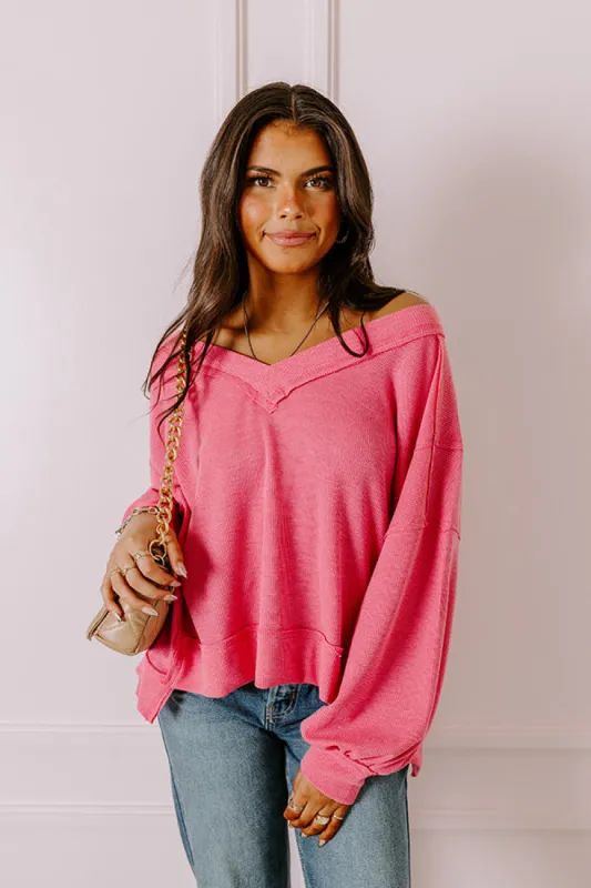 Springtime Sips Waffle Knit Top sold by Impressions