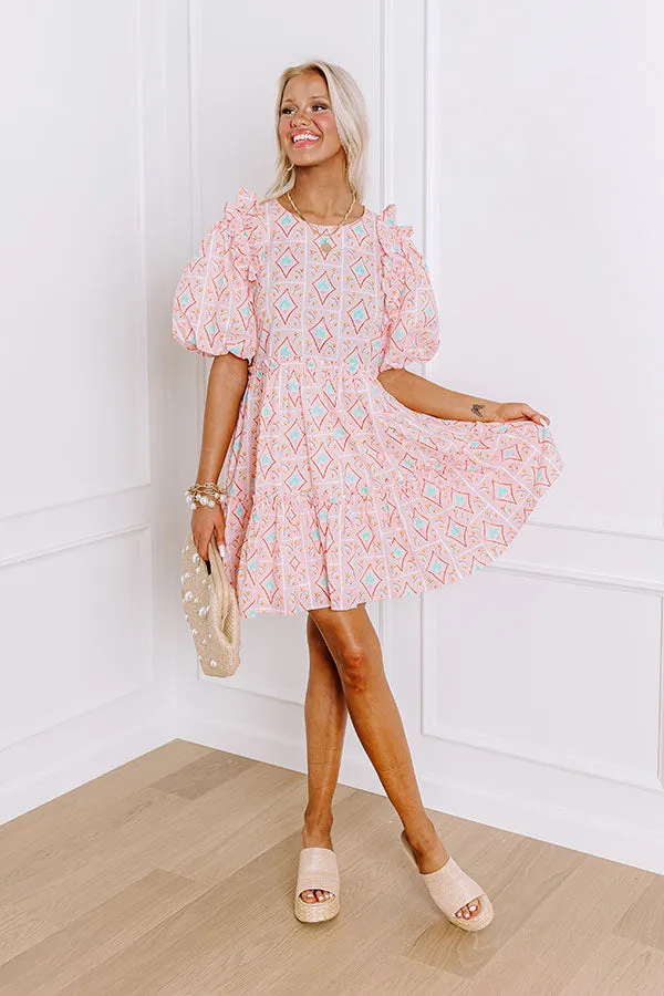 Forever Sweethearts Ruffle Mini Dress in Pink sold by Impressions