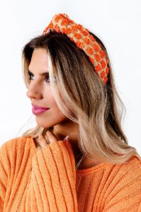 Tropical Waters Raffia Headband In Coral sold by Impressions