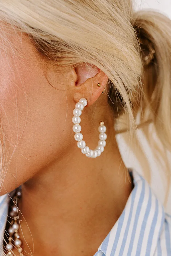 Lovely Pearls Hoop Earrings sold by Impressions product image thumbnail 2