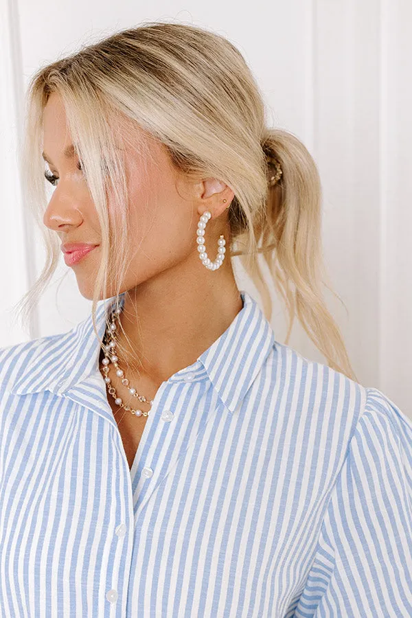 Lovely Pearls Hoop Earrings sold by Impressions product image thumbnail 3