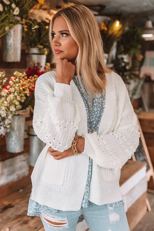 Sweet Memories Knit Cardigan In Ivory sold by Impressions
