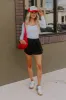 Girl On The Go High Waist Skort in Black sold by Impressions