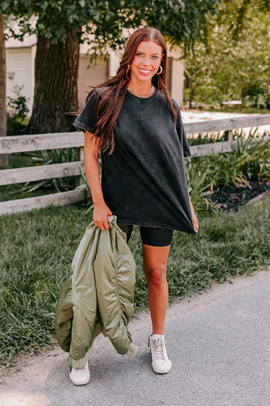 Keep Interest Oversized Tee In Black sold by Impressions