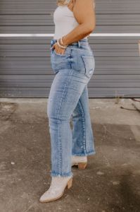 The Scarlett High Waist Jean In Medium Wash Curves sold by Impressions
