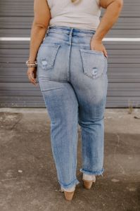 The Scarlett High Waist Jean In Medium Wash Curves sold by Impressions