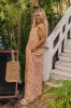 Tranquil Horizon Floral Maxi In Orange Curves sold by Impressions