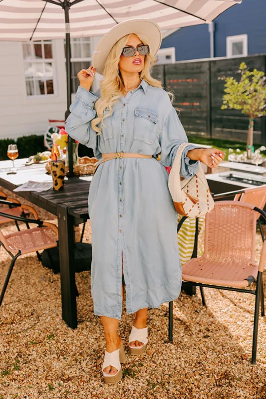 Street Chic Chambray Maxi Dress Curves sold by Impressions
