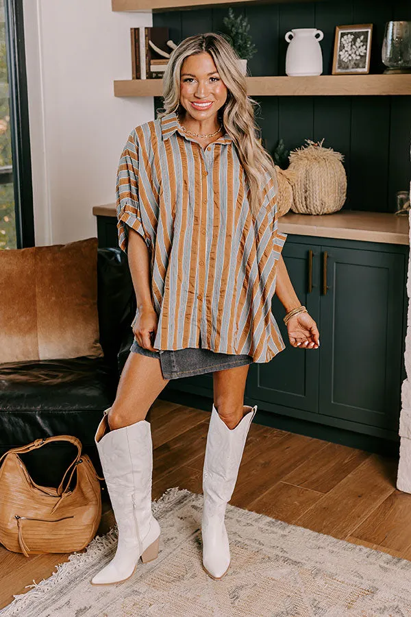 Pumpkin Spice Cutie Oversized Button Up sold by Impressions product image thumbnail 3
