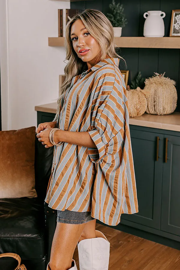 Pumpkin Spice Cutie Oversized Button Up sold by Impressions product image thumbnail 4