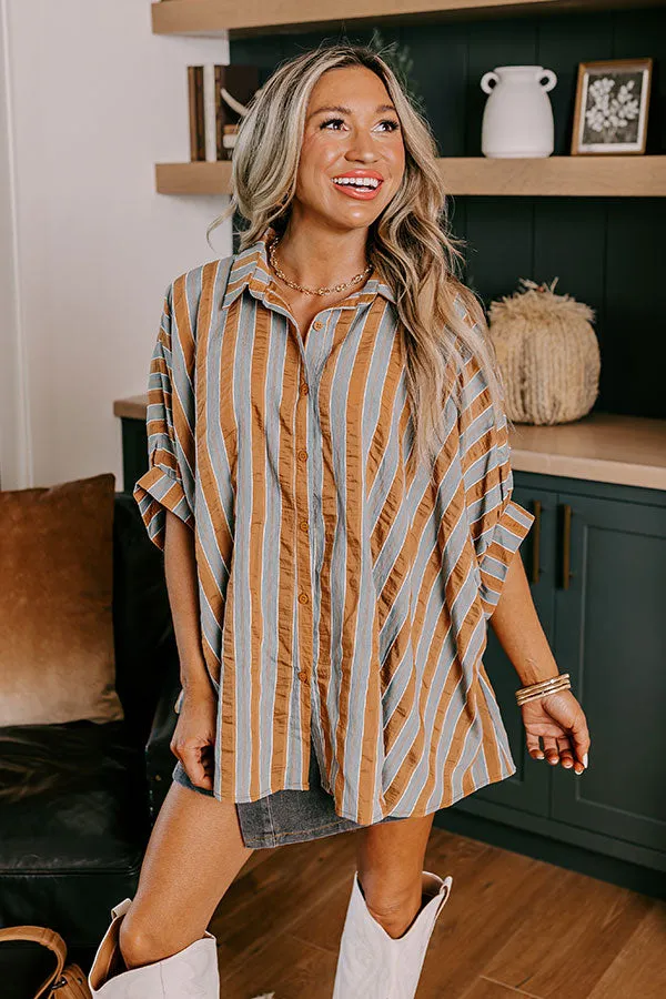 Pumpkin Spice Cutie Oversized Button Up sold by Impressions product image thumbnail 2