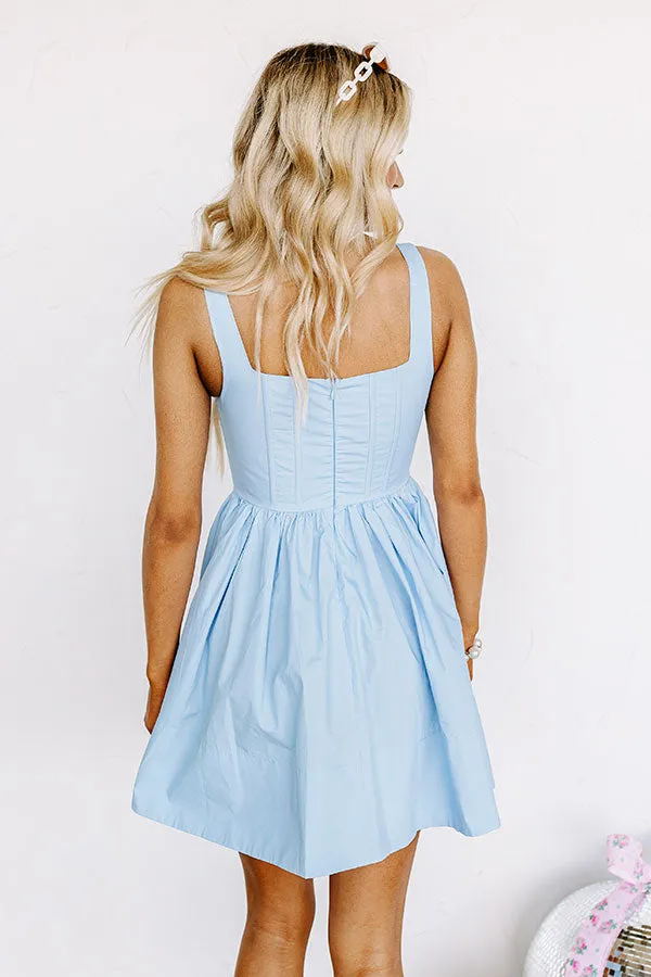 Stay Flirty Corset Mini Dress in Sky Blue sold by Impressions product image thumbnail 5