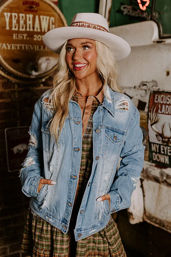 Risen South Town Distressed Denim Jacket in Light Wash sold by Impressions product image thumbnail 4