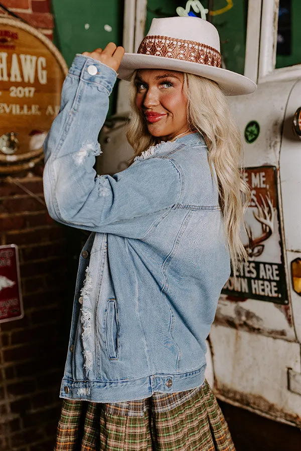 Risen South Town Distressed Denim Jacket in Light Wash sold by Impressions product image thumbnail 5