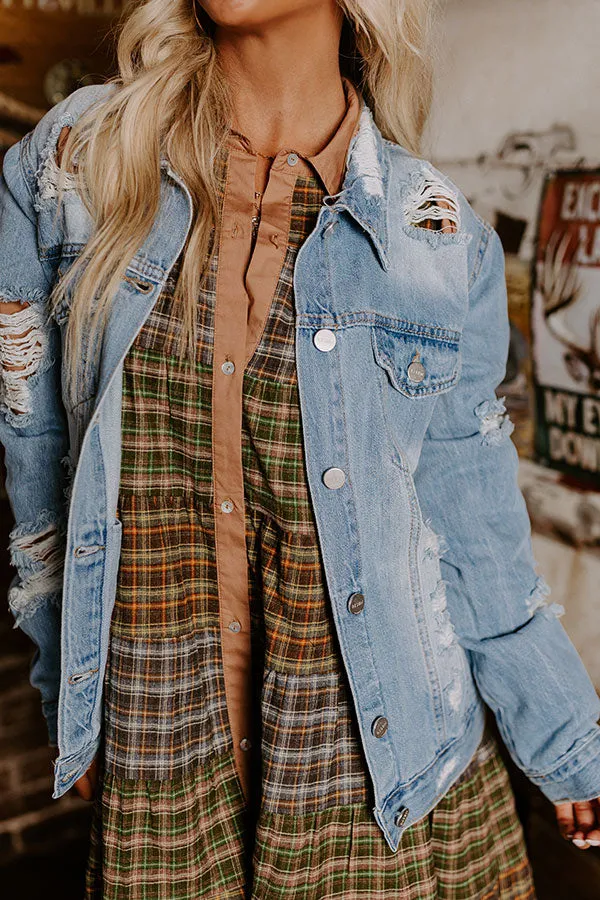 Risen South Town Distressed Denim Jacket in Light Wash sold by Impressions product image thumbnail 2