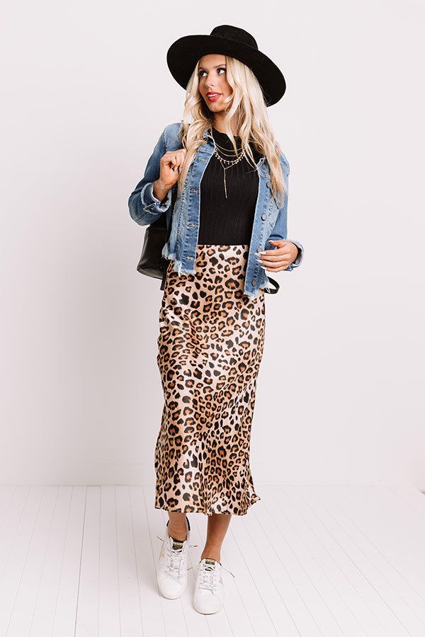 Turn Up The Sass Leopard Midi Skirt sold by Impressions product image thumbnail 2